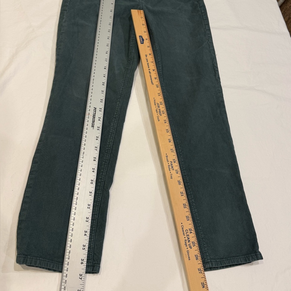 American Eagle Mom Straight Corduroy Pants Green Size 4 Stretch - Picture 7 of 11